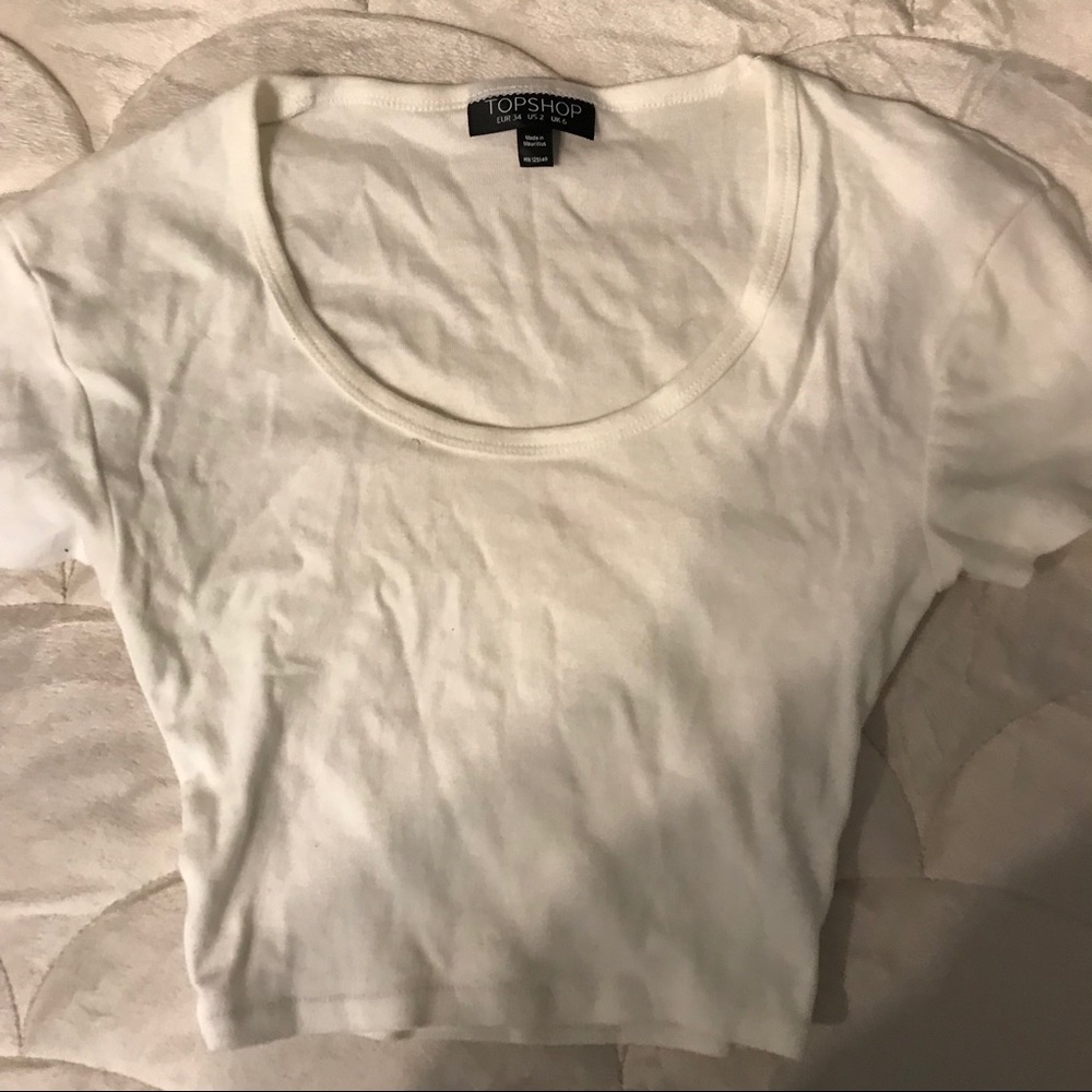 White topshop crop top